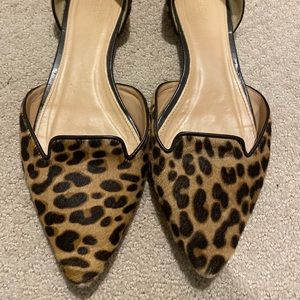 J. Crew Leopard d’Orsay Flats